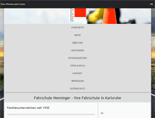 Tablet Screenshot of fahrschule-henninger.de
